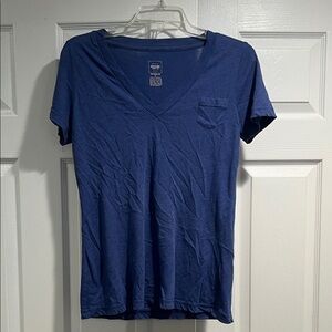 Mossimo Supply Co. Deep Blue V-Neck Tee
